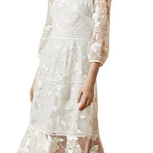 Ted Baker London - Ivory TABII Tiered Lace Dress $469 original price Size 0-2